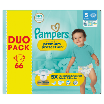 Pampers Premium Protection Maat 5, 66 Luiers