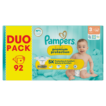 Pampers Premium Protection Maat 3, 92 Luiers