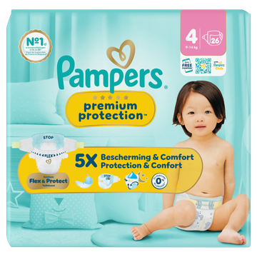 Pampers Premium Protection Maat 4, 26 Luiers