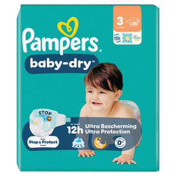 Pampers Baby-Dry Maat 3, 35 Luiers