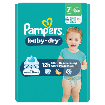 Pampers Baby-Dry Maat 7, 20 Luiers