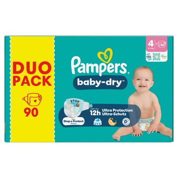 Pampers Baby-Dry Maat 4, 90 Luiers
