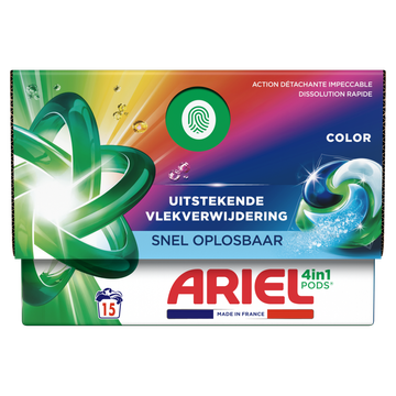 Ariel All-in-1 Pods Wasmiddel Kleur, 15 Wasbeurten