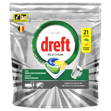 Dreft Platinum Citroen Vaatwascapsules 21 X