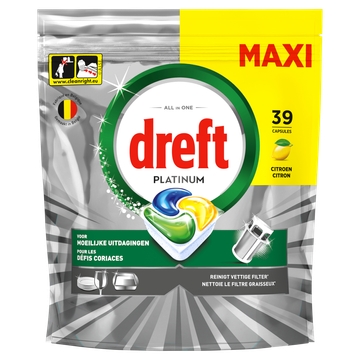 Dreft Platinum Citroen Vaatwascapsules 39 X