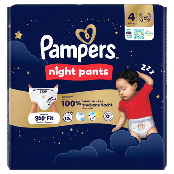 Pampers Night Pants Maat 4, 25 Luierbroekjes