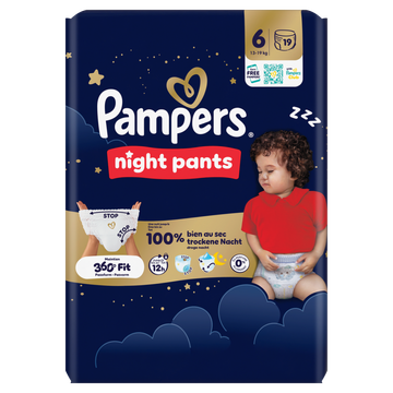 Pampers Night Pants Maat 6, 19 Luierbroekjes