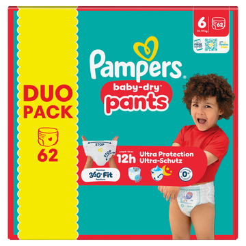 Pampers Baby-Dry Pants Maat 6, 62 Luierbroekjes