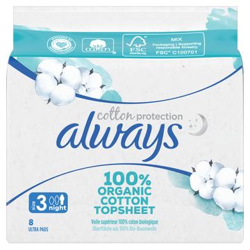 Always Cotton Protection Night Maandverband
