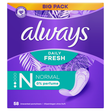 Always Daily Fresh Normal 0% Parfum x58