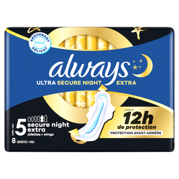 Always Ultra  Maandverbanden Secure Night Extra (maat 5)