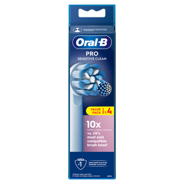 Oral-B Pro Sensitive Clean Opzetborstels, 4 Stuks