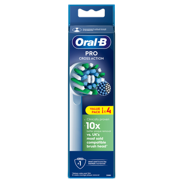 Oral-B Pro Cross Action Opzetborstels 4 Stuks