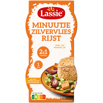 Lassie Zilvervliesrijst Minuutje 2 x 125 g