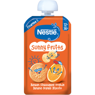 NESTLE Puree Banana Orange Biscuit Babyvoeding Banaan Appelsien 110g