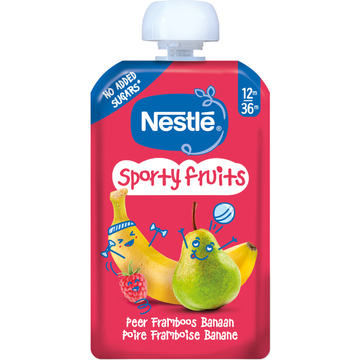 Nestlé Sporty Fruits Peer Framboos Banaan 12m-36m 110 g 