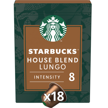 Starbucks by Nespresso House Blend Lungo 18 Aluminium Capsules 93,6 g