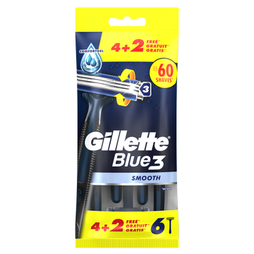 Gillette Blue 3 Smooth Wegwerpmesjes x6