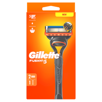 Gillette Fusion5 Scheermes voor Mannen, 1 Handvat, 2 Navulmesjes
