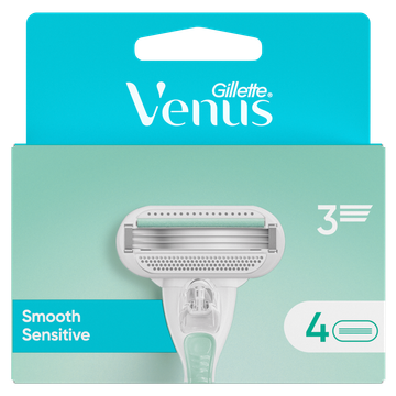 Gillette Venus Smooth Sensitive Voor Vrouwen, 4 Navulmesjes