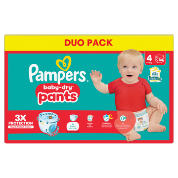 Pampers Baby-Dry Pants Luierbroekjes Maat 4, 84 Luierbroekjes