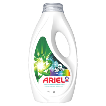 Ariel Vloeibaar Wasmiddel +Uns Color, 20 Wasbeurten