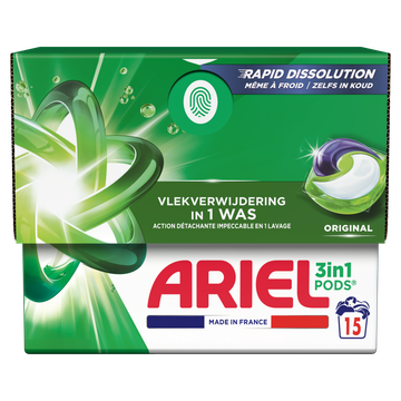 Ariel 3in1 PODS Original, Wasmiddel Capsules 15