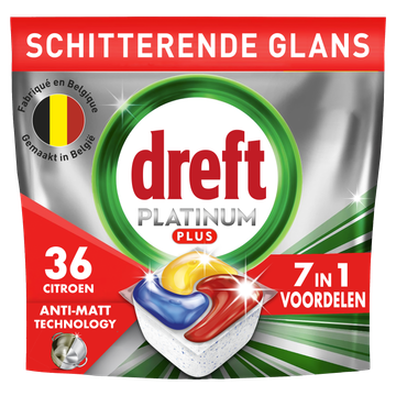 Dreft Platinum Plus All In One Vaatwastabletten Anti-dofheidstechnologie 36 X