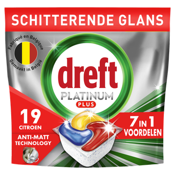 Dreft Platinum Plus All In One Vaatwastabletten Anti-dofheidstechnologie 19 X