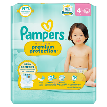 Pampers Premium Protection Maat 4, 25 Luiers