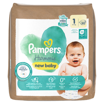 Pampers Harmonie Luiers Maat 1, 22 Luiers