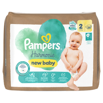 Pampers Harmonie Luiers Maat 2, 30 Luiers