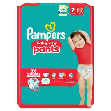 Pampers Baby-Dry Pants Luierbroekjes Maat 7, 18 Luierbroekjes