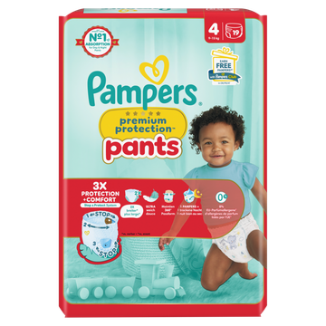 Pampers Premium Protection Pants Maat 4, 19 Luierbroekjes