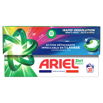 Ariel 3in1 PODS Color, Wasmiddel Capsules 30
