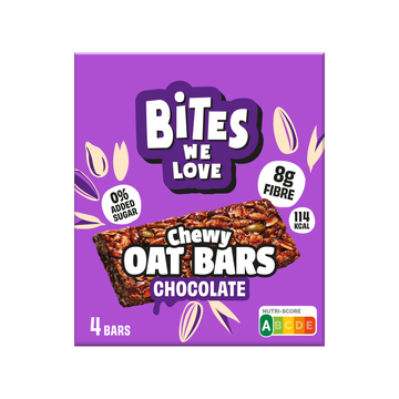 BitesWeLove Bwl Chewy Oat Bar Chocolate 4 stuks