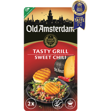 Old Amsterdam Tasty Grill Sweet Chili Kaas 2 x 70 g