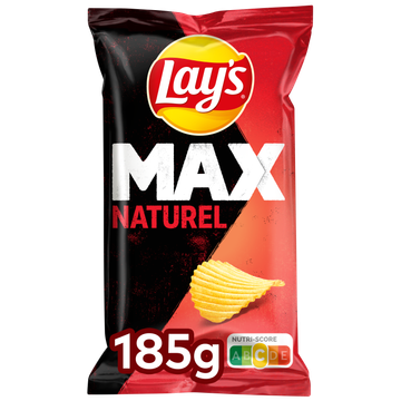 Lay's Max Ribbel Chips Naturel 185 gr