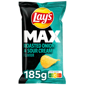 Lay's Max Ribbel Chips Roasted Onion & Sour Cream 185 gr