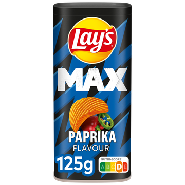 Lay's Max Ribbel Chips Paprika Snackbox 125 gr