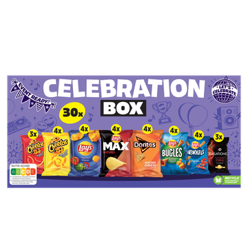 Lay's Cheetos Doritos Celebration Box Multipack Chips 30 pack