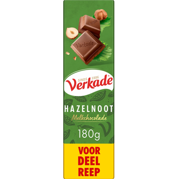 Verkade Hazelnoot Melkchocolade Voordeelreep 180 g