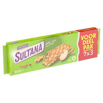 Sultana FruitBiscuit Appel Voordeelpak koek 7x3 stuks
