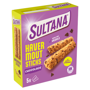 Sultana Havermoutsticks Chocolade 5x2 stuks