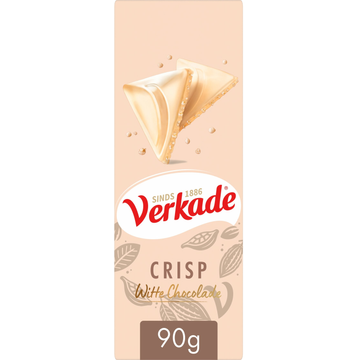  Verkade Specials Reep Wit/Crisp 90 gram Fairtrade