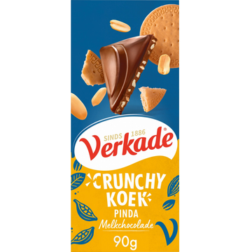 Verkade Crunchy Koek Reep Melk/Pinda 90 g