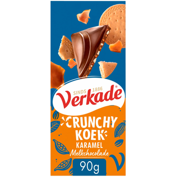 Verkade Crunchy Koek Reep Melk Karamel 90 g