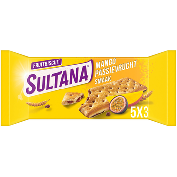 Sultana Fruitbiscuit Mango Passievrucht Smaak 218 g 