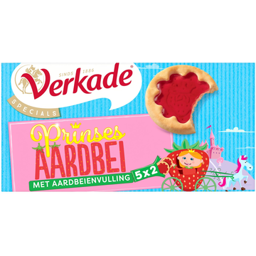 Verkade Prinses Aardbei koekjes 5x2 stuks