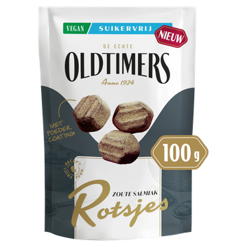 Oldtimers Zoute Salmiak Rotsjes 100 g